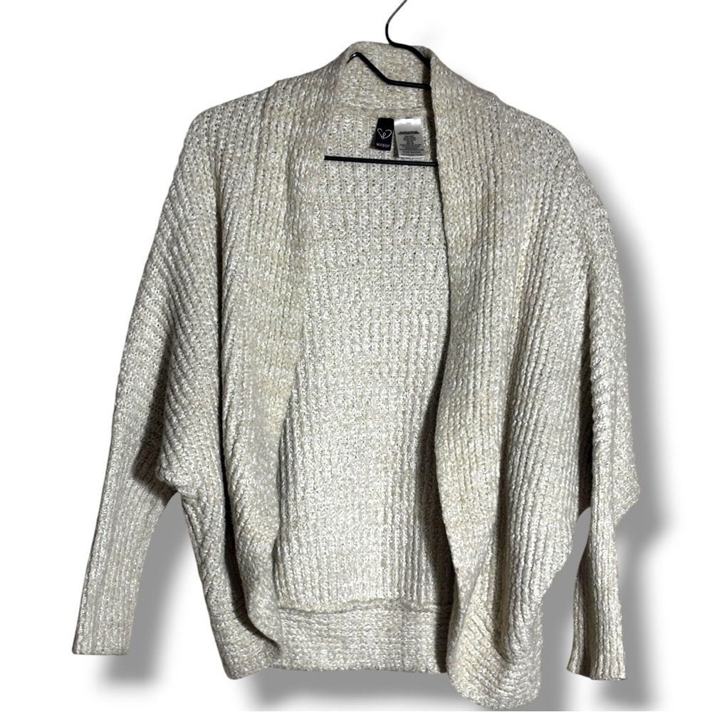 Windsor Elegant Cream Women's Knit Dolman Sleeve Cozy Oversized Cardigan - Picture 8 of 15